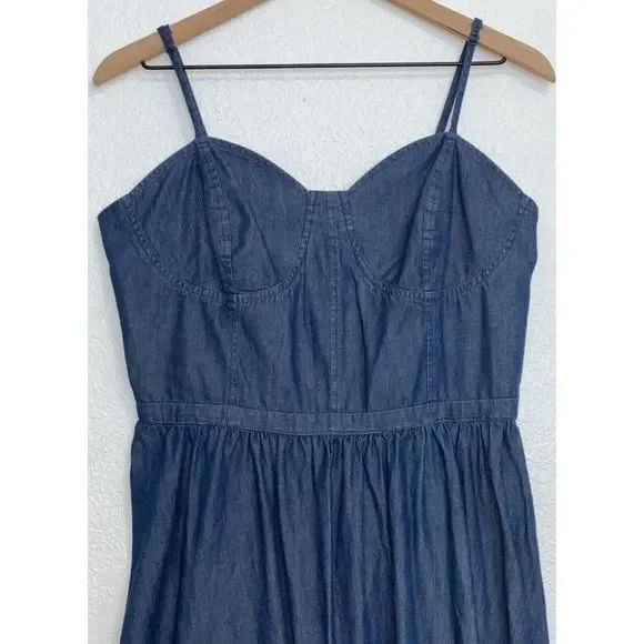 Lauren Conrad Chambray Bustier Dress Size 14 NWT - Picture 3 of 11